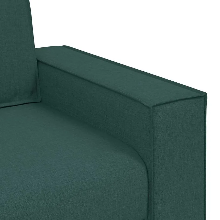 Sofa 3 places Vert foncé 220 cm tissu - 7