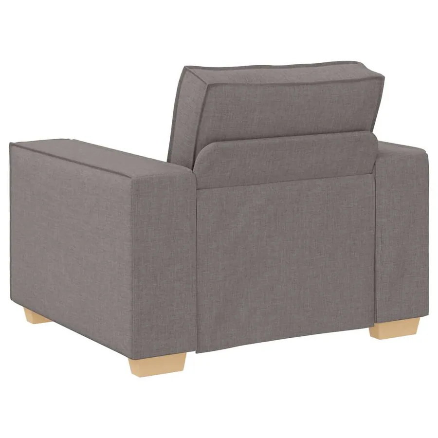 Canapé 3 pcs Taupe 220 x 80 x 84 cm Tissu en lin mélangé - 7