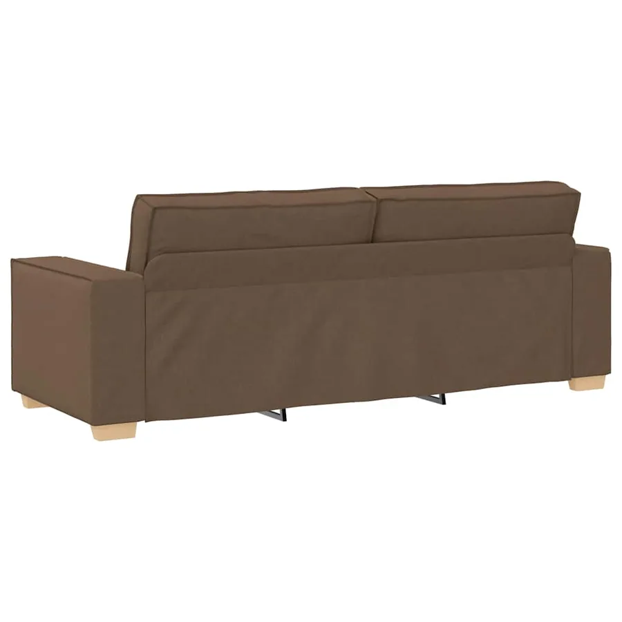 Ensemble de canapé 2 pcs avec coussins en tissu marron - 7