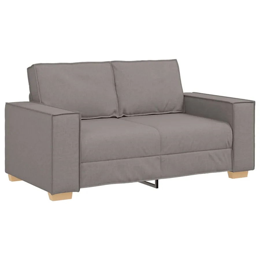 Ensemble de canapé 2 pcs avec coussins en tissu taupe - 4