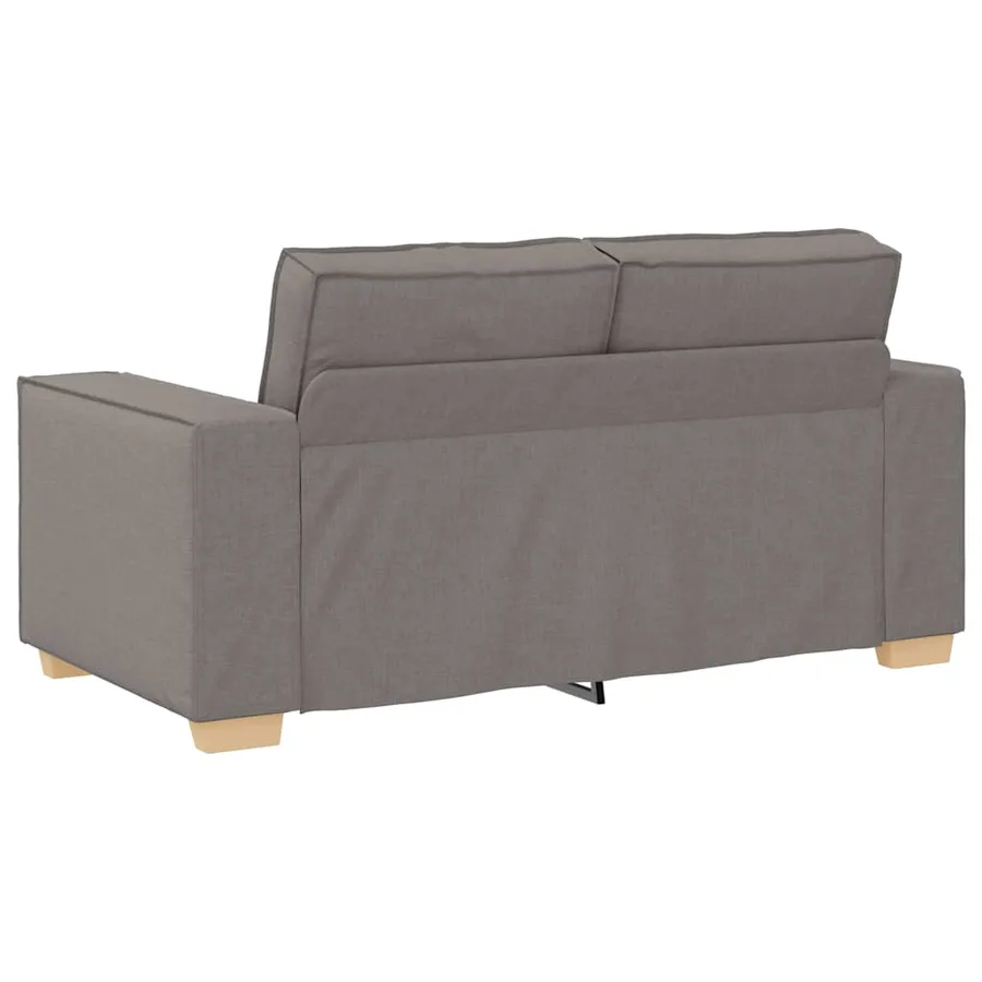 Ensemble de canapé 2 pcs avec coussins en tissu taupe - 6