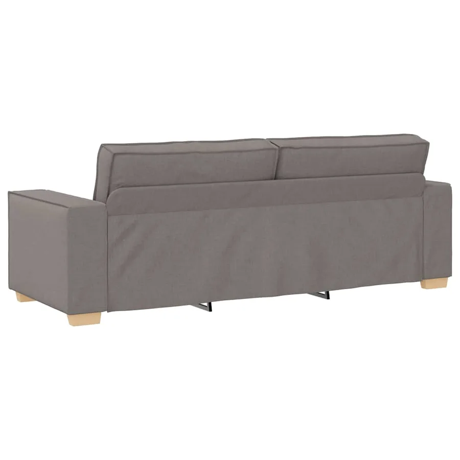 Ensemble de canapé 2 pcs avec coussins en tissu taupe - 7
