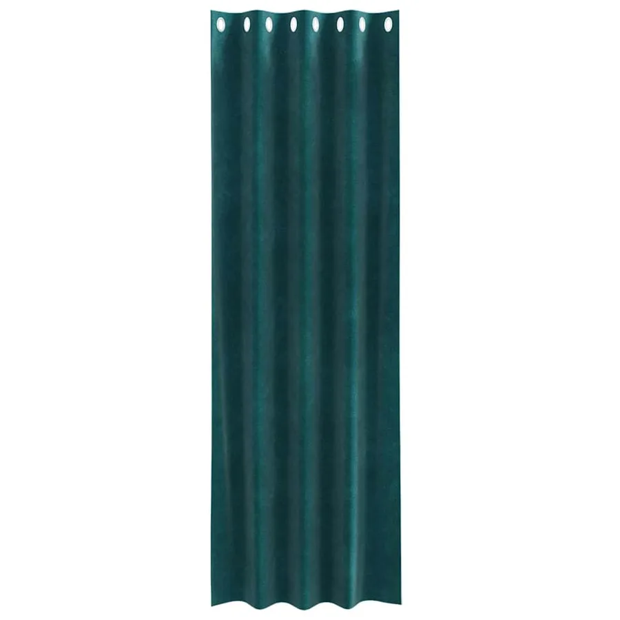 Rideaux occultants 2 pcs Vert foncé 140 x 225 cm Velours - 4