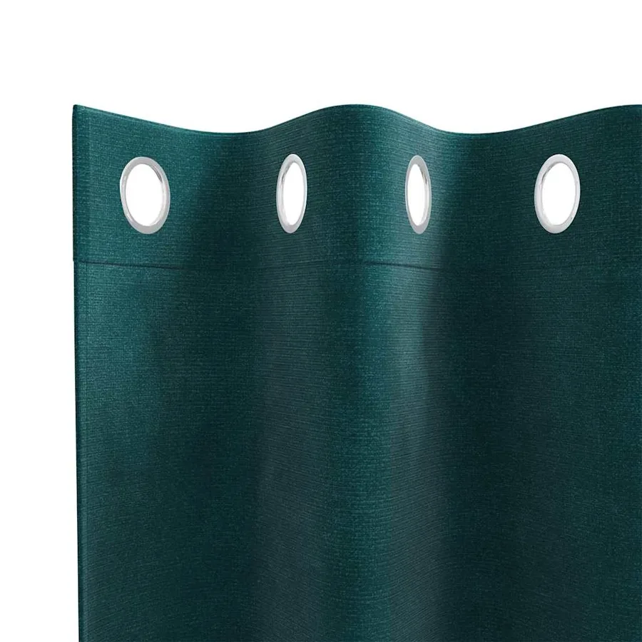 Rideaux occultants 2 pcs Vert foncé 140 x 225 cm Velours - 5