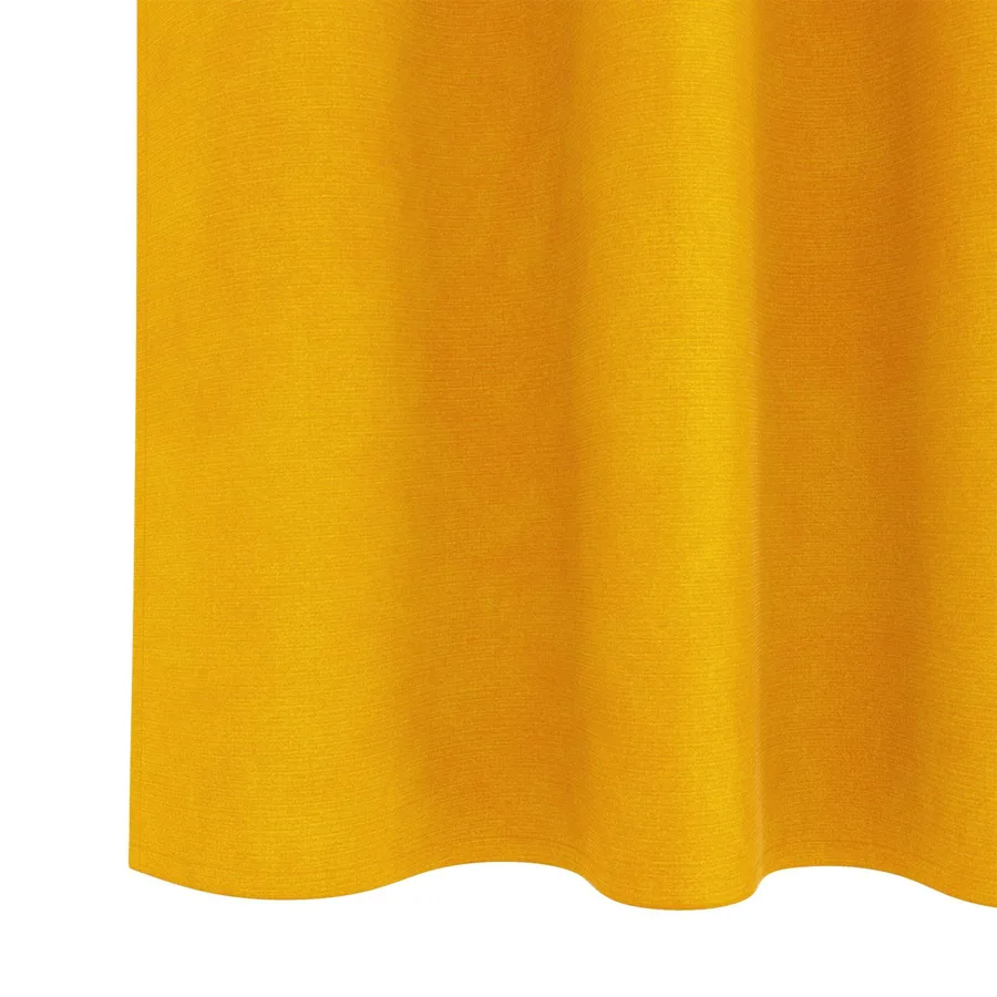 Rideaux occultants 2 pcs Jaune moutarde 140 x 140 cm Velours - 6