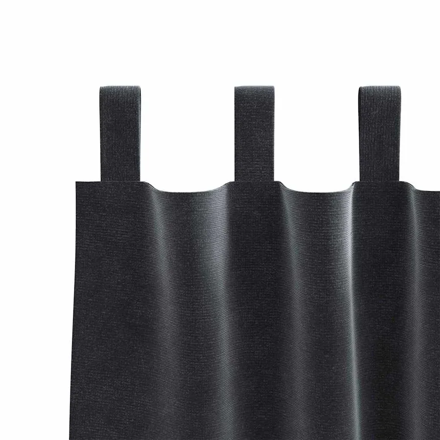 Rideaux occultants 2 pcs Gris foncé 140 x 140 cm Velours - 5