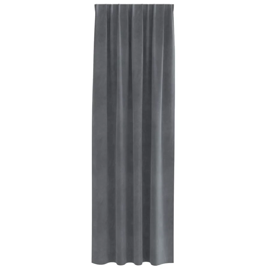 Rideaux occultants 2 pcs Gris clair 140 x 260 cm Velours - 4