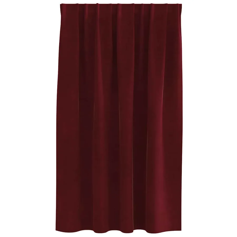 Rideaux occultants 2 pcs Bordeaux 140 x 140 cm Velours - 4