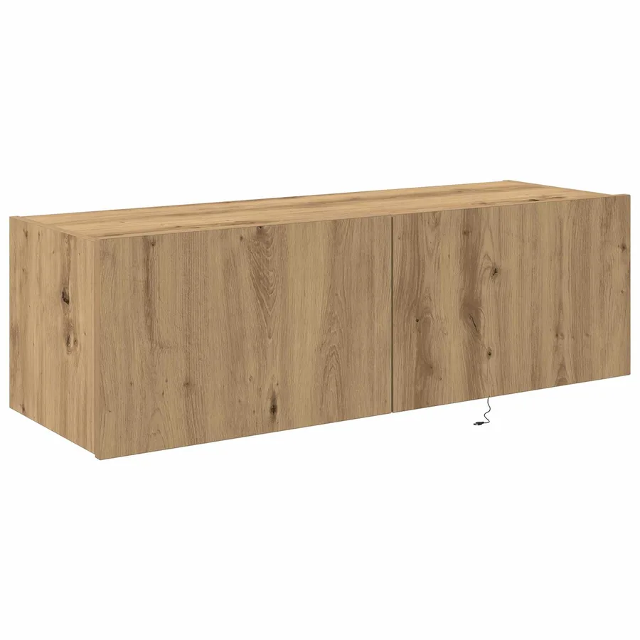 Meuble TV mural 100 x 35 x 31 cm Chêne artisanal - 6