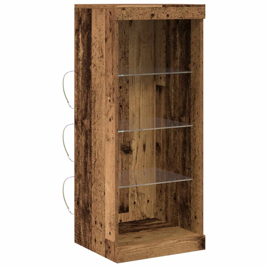 Buffet LED Bois ancien 41 x 37 x 100 cm Bois d'ingénierie - 2