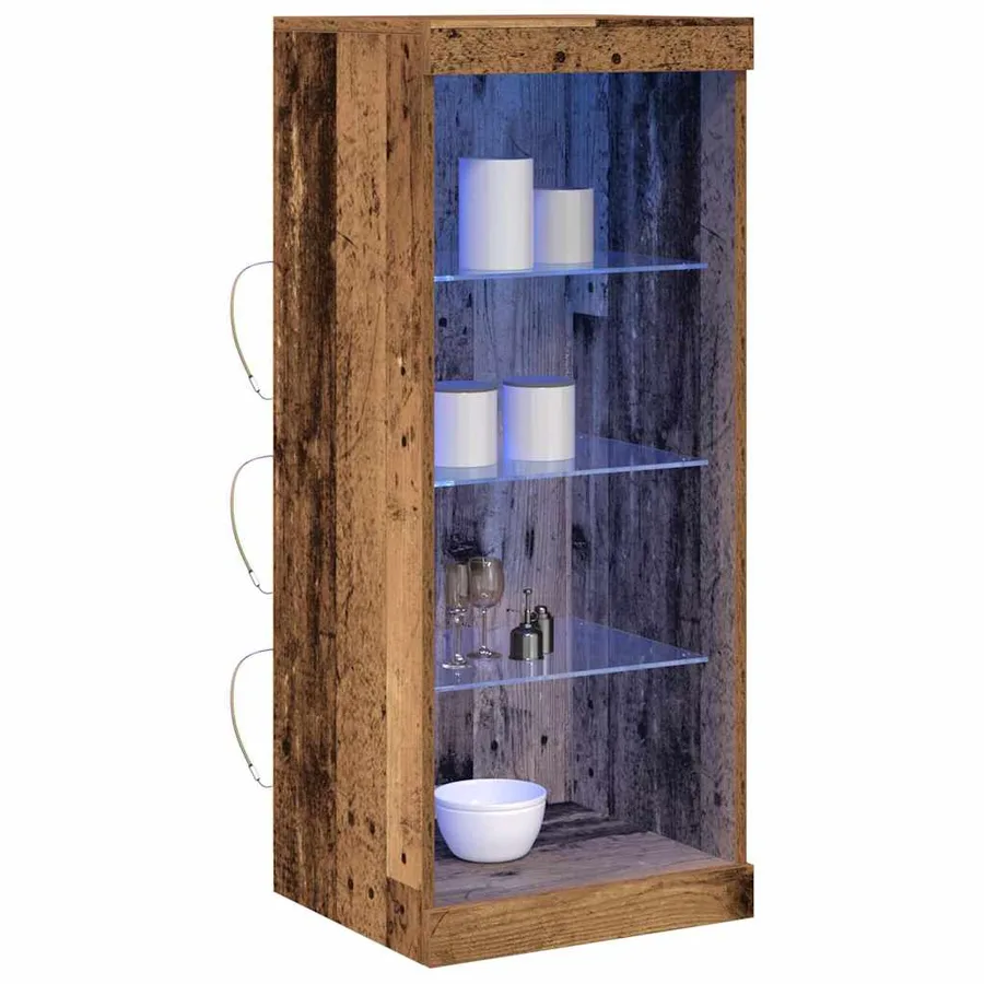 Buffet LED Bois ancien 41 x 37 x 100 cm Bois d'ingénierie - 3