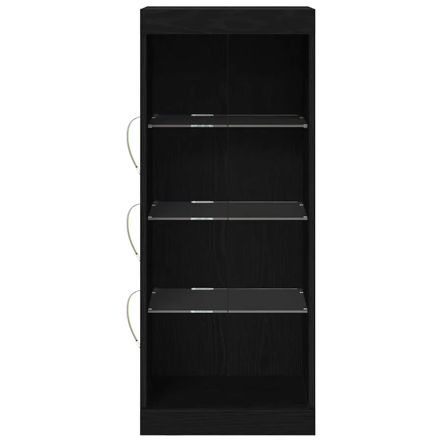Buffet LED Chêne noir 41 x 37 x 100 cm Bois d'ingénierie - 6