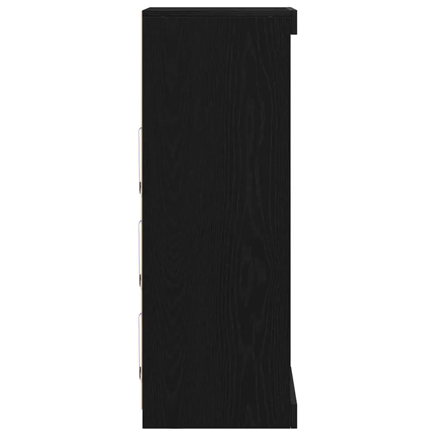 Buffet LED Chêne noir 41 x 37 x 100 cm Bois d'ingénierie - 7