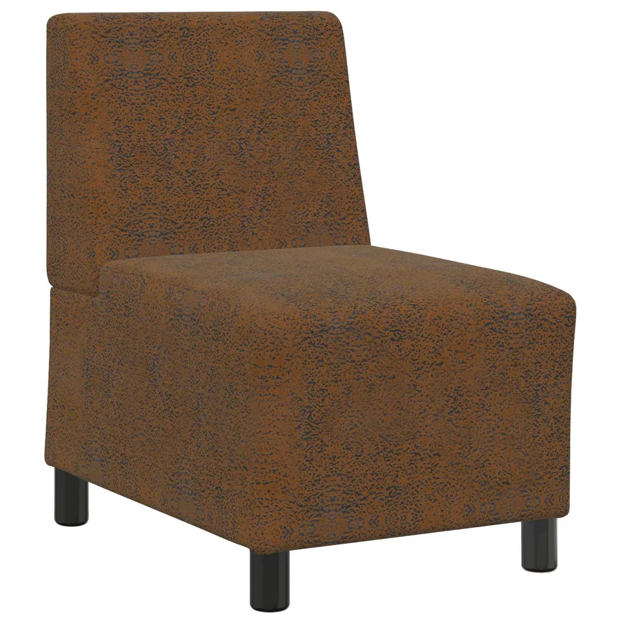 Fauteuil marron 55 cm suédine - 2