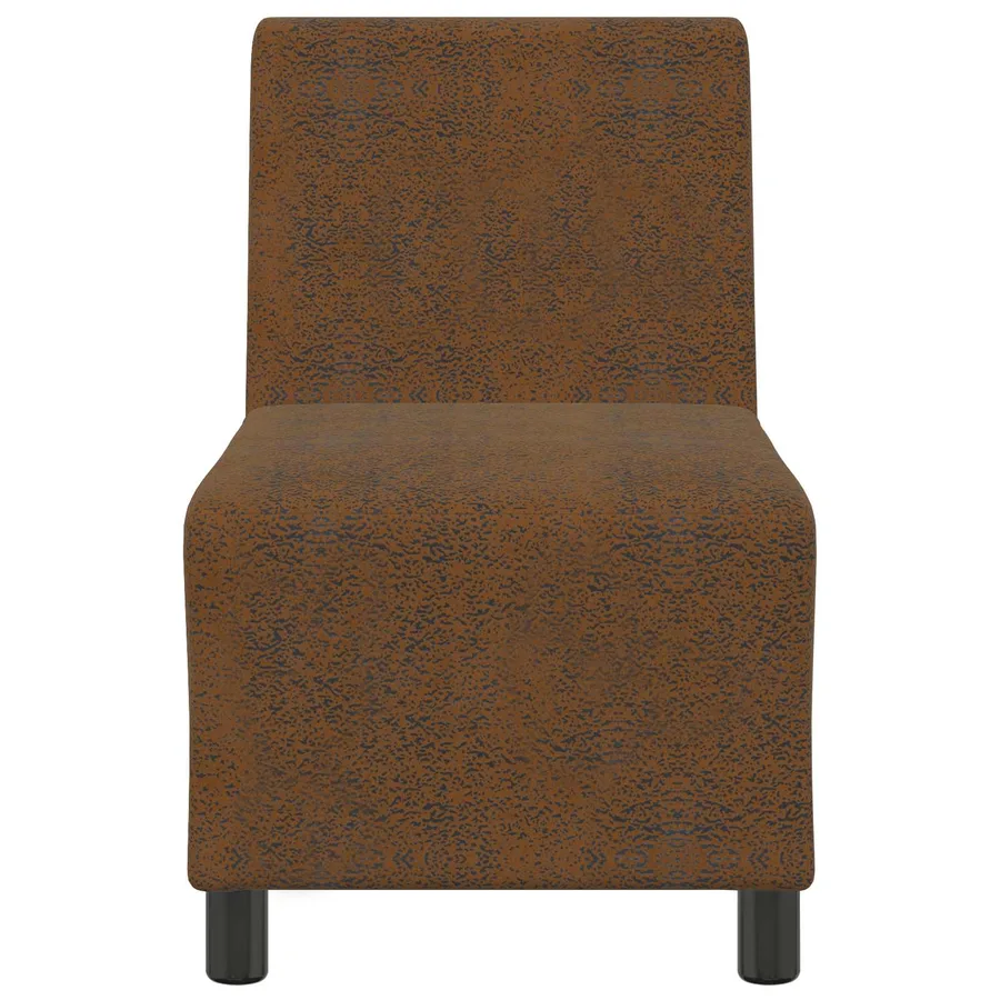 Fauteuil marron 55 cm suédine - 4