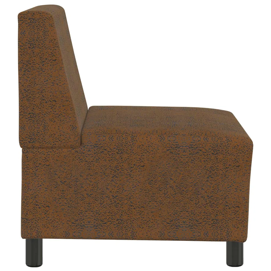 Fauteuil marron 55 cm suédine - 5