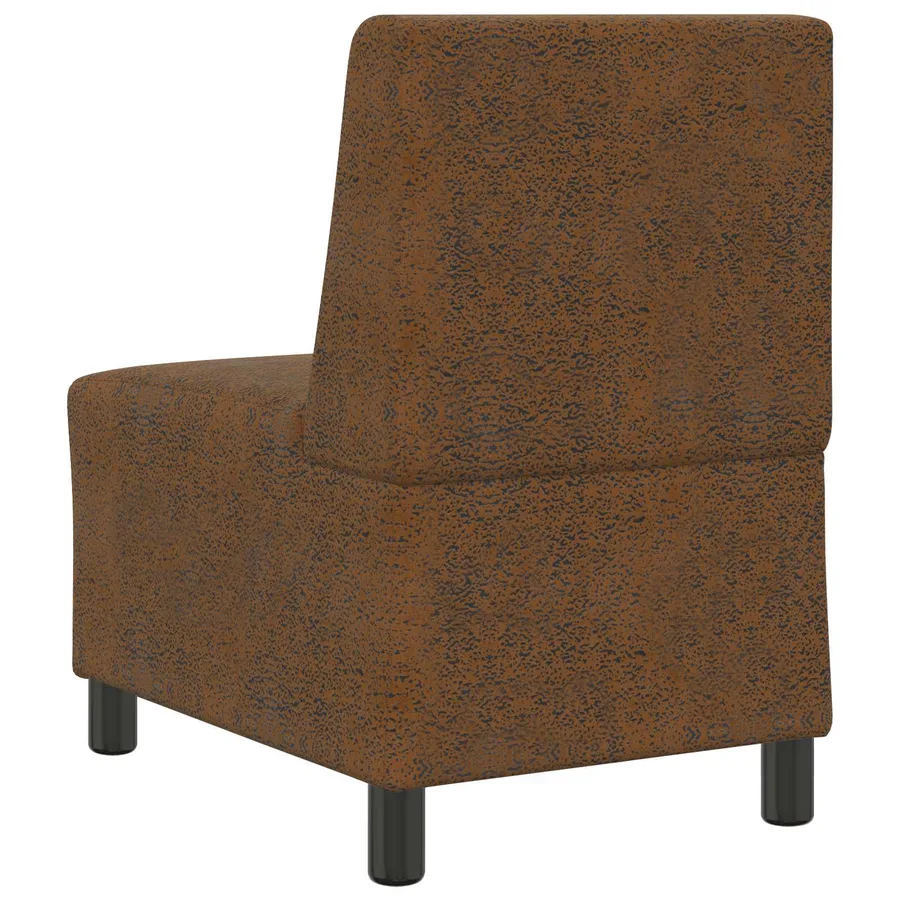 Fauteuil marron 55 cm suédine - 6
