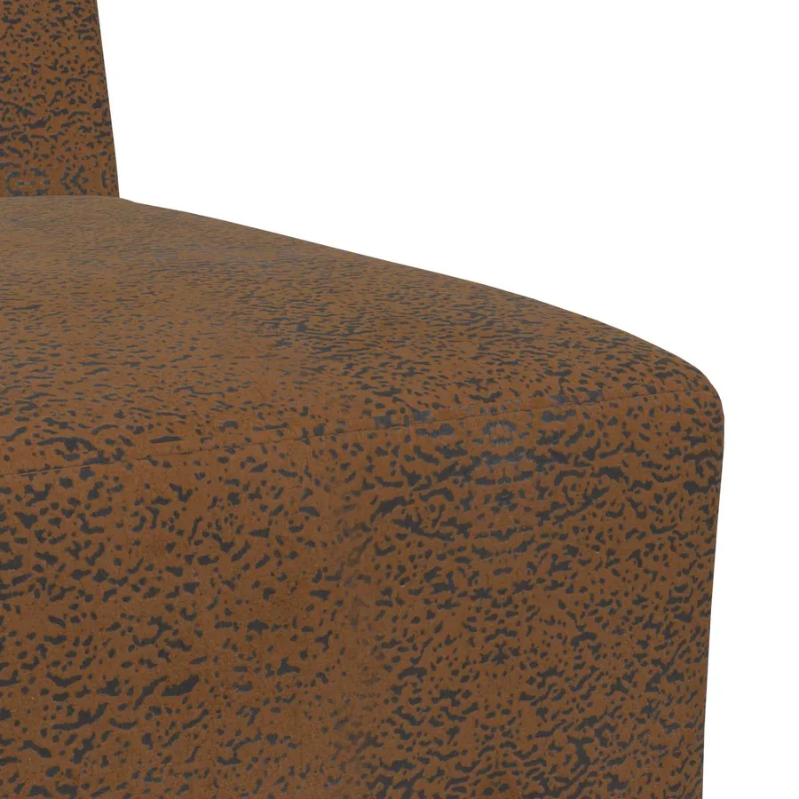 Fauteuil marron 55 cm suédine - 7