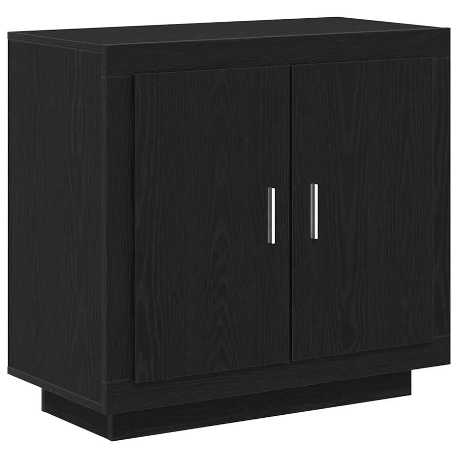 Buffet Chêne noir 80 x 40 x 75 cm Bois d'ingénierie - 2