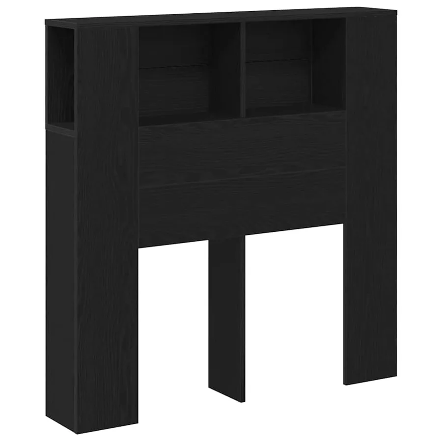 Cabinet de Tête de Lit Chêne noir Bois d'ingénierie - 2