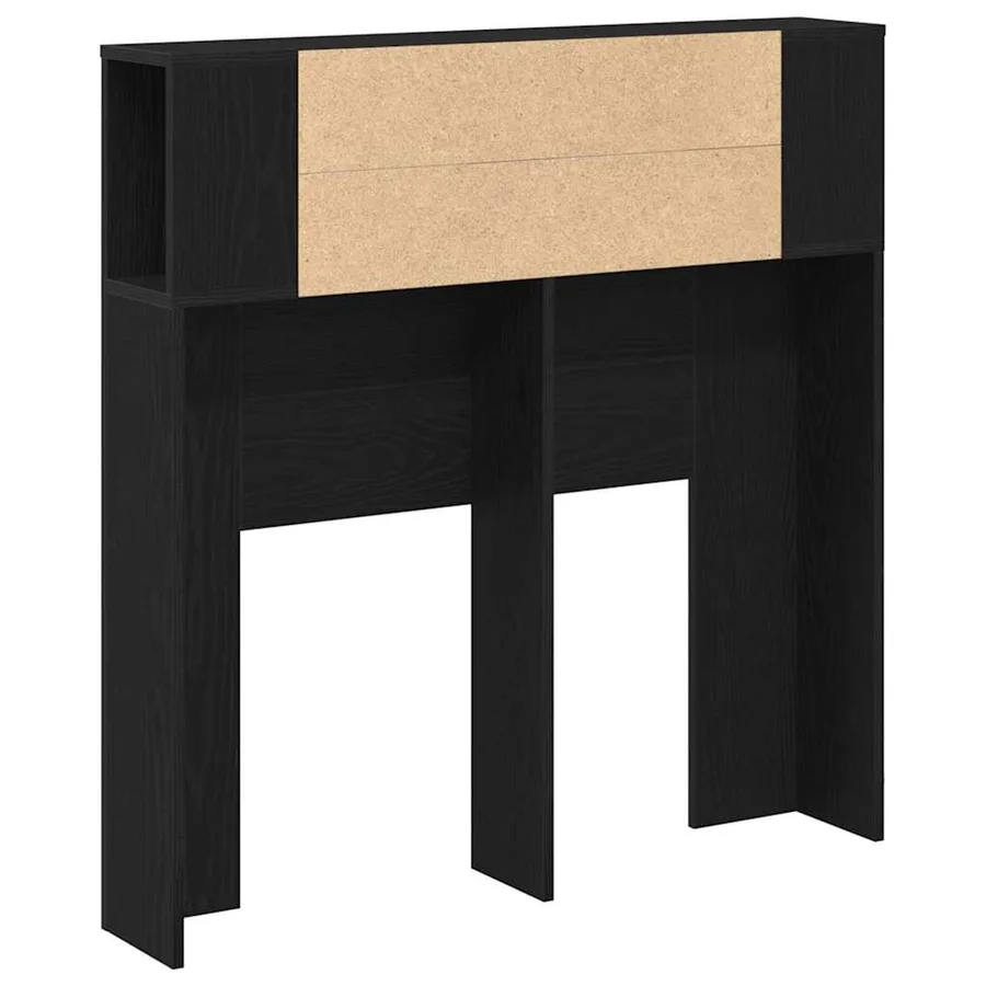 Cabinet de Tête de Lit Chêne noir Bois d'ingénierie - 5