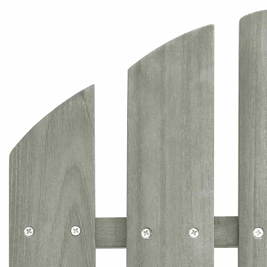 Chaises de jardin Adirondack avec table bois de sapin gris - 5