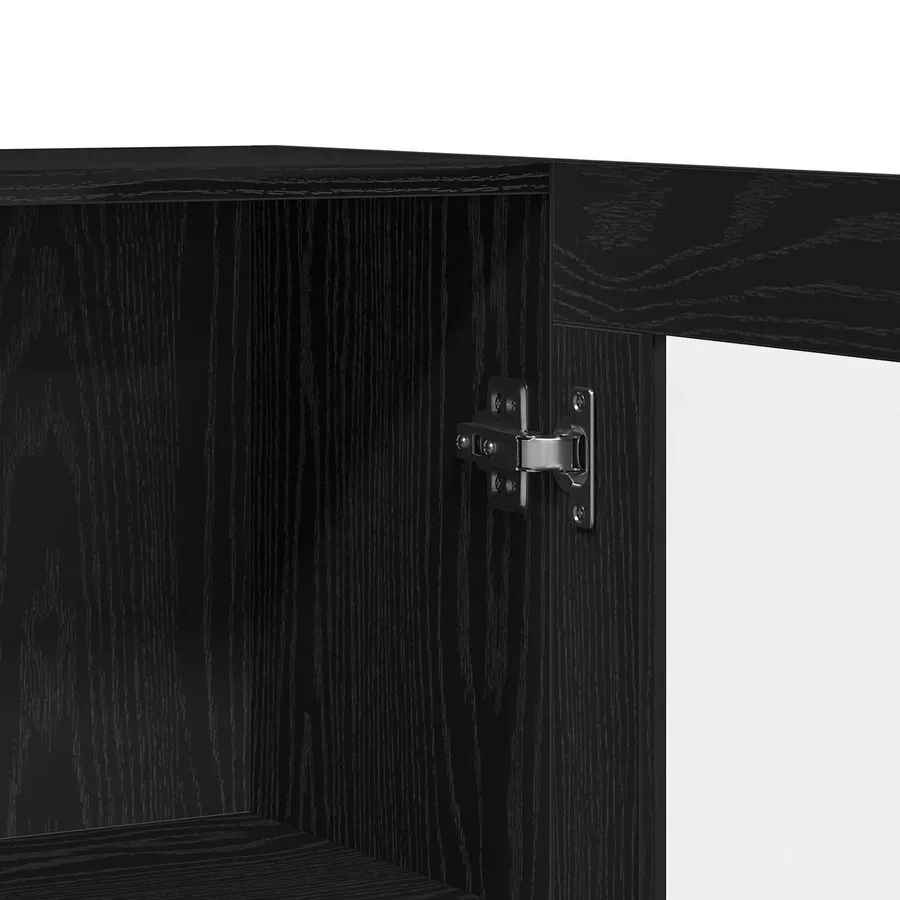 Buffet Chêne noir 120 x 30,5 x 70 cm Bois d'ingénierie - 9
