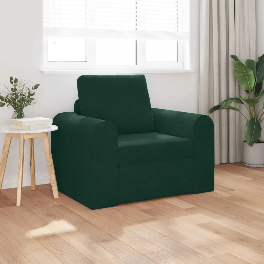 Canapé-Lit Vert foncé 98 x 71 x 83 cm Velours