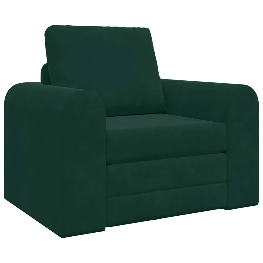 Canapé-Lit Vert foncé 98 x 71 x 83 cm Velours - 2