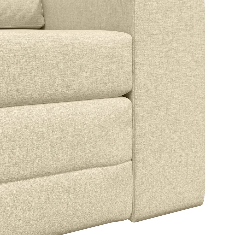Canapé-Lit Crème 98 x 71 x 83 cm tissu - 9