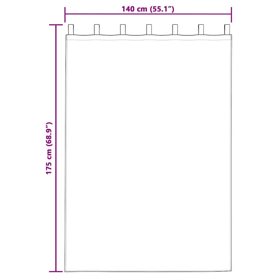 Rideaux occultants 2 pcs Vert foncé 140 x 175 cm Velours - 8
