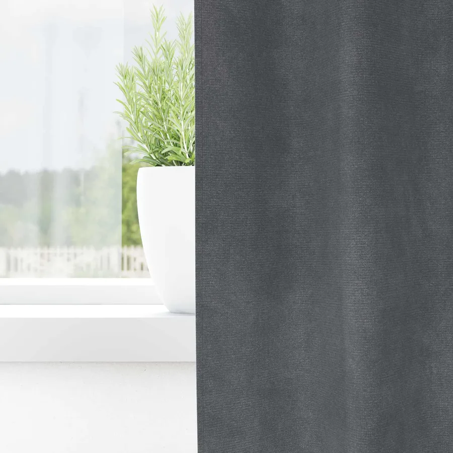 Rideaux occultants 2 pcs Gris clair 140 x 175 cm Velours - 3