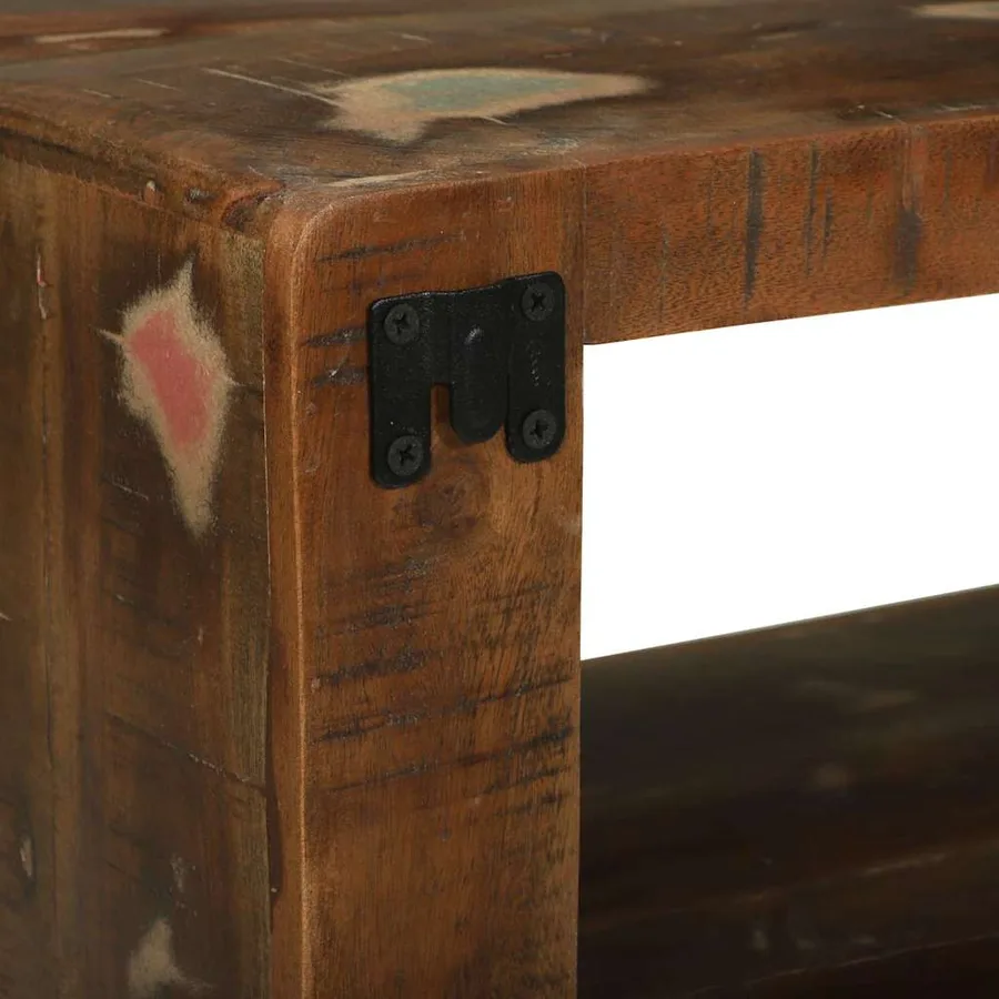 Meuble TV 80 x 30 x 25 cm Bois massif de récupération - 9