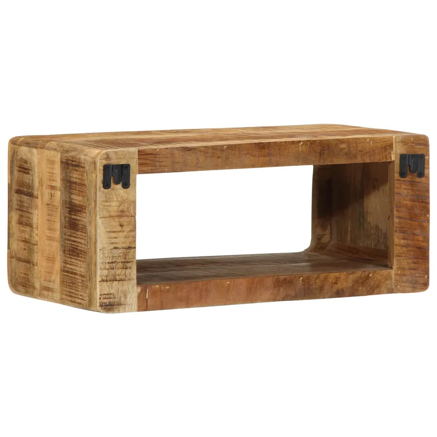 Meuble TV mural 60x30x25 cm manguier massif - 4