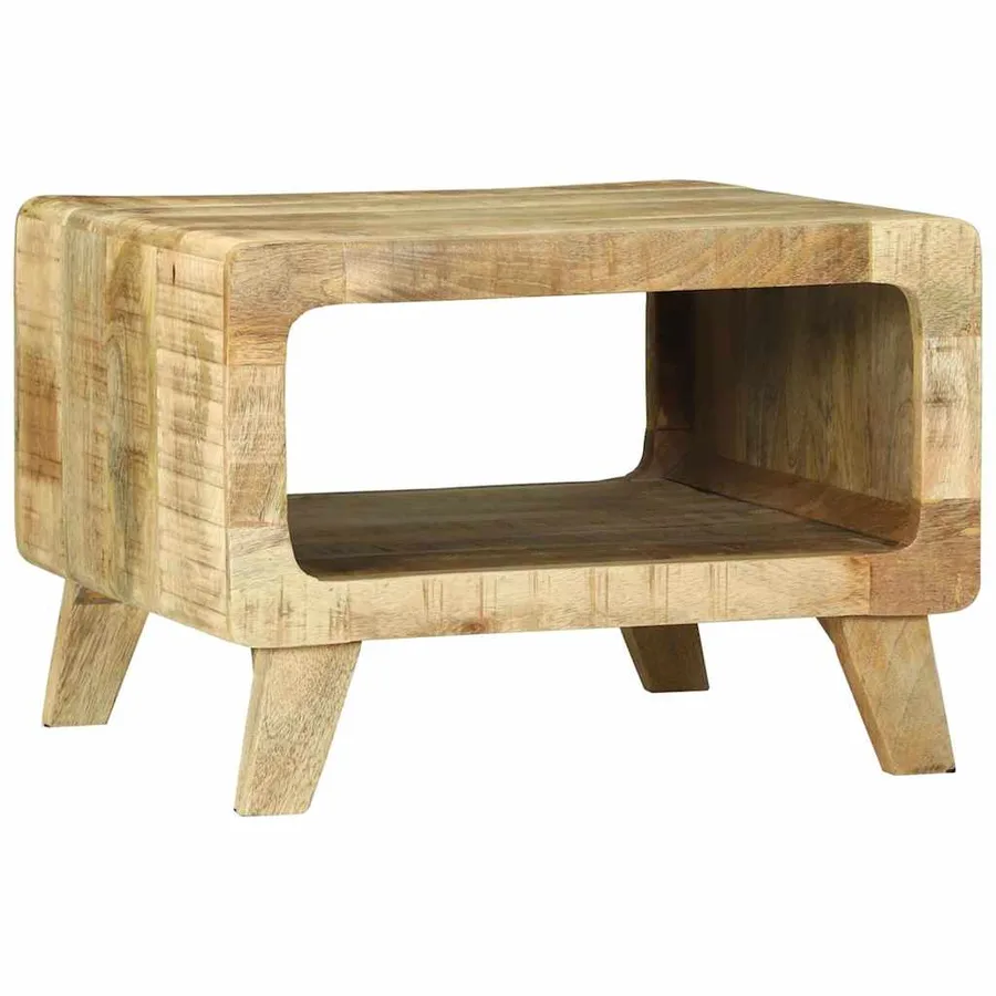 Table basse Marron 50 x 50 x 35 cm Bois de mangue massif - 2