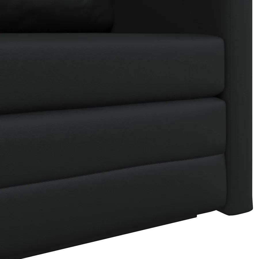 Canapé-Lit Noir 124 x 71 x 78 cm Simili cuir - 9