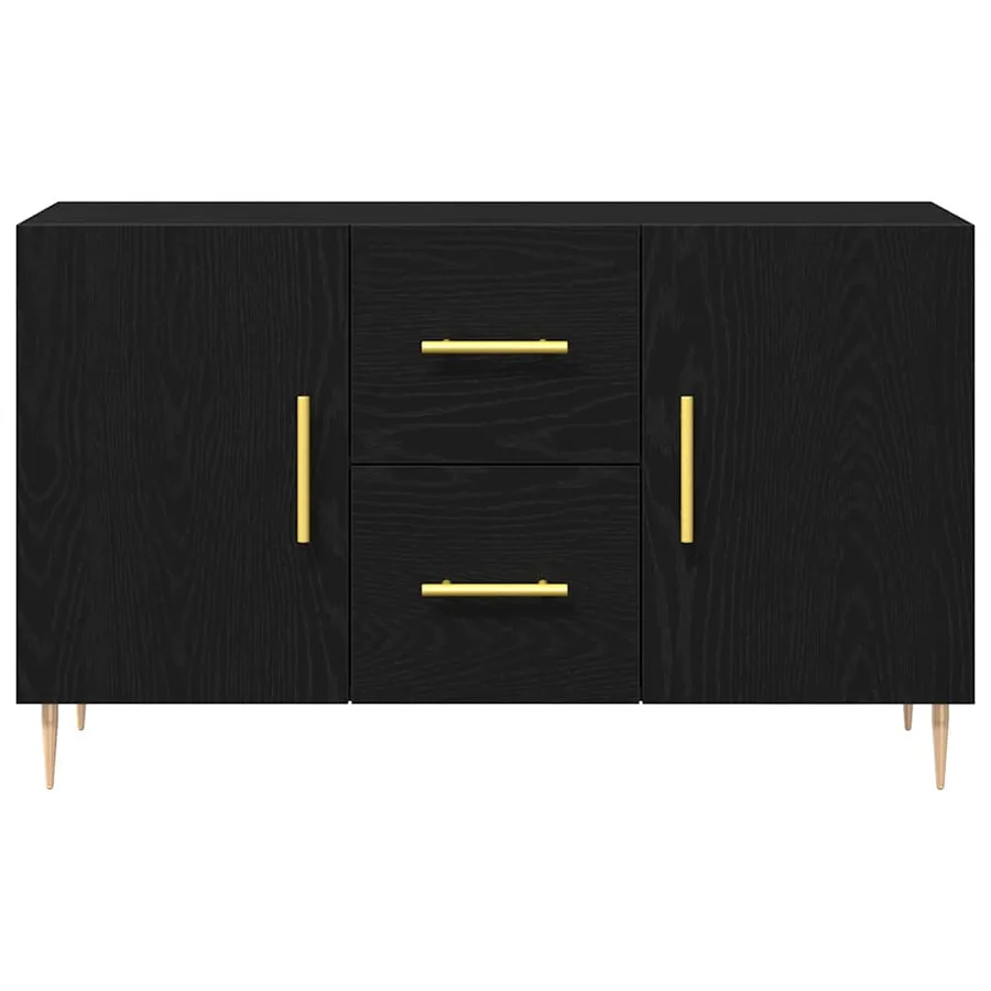 Buffet Chêne noir 100 x 36 x 60 cm Bois d'ingénierie - 7