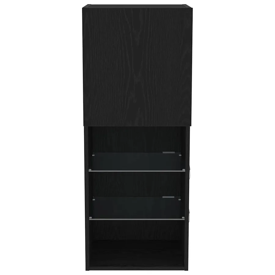 Ensemble meuble TV avec LED Chêne noir 40,5 x 30 x 102 cm - 7