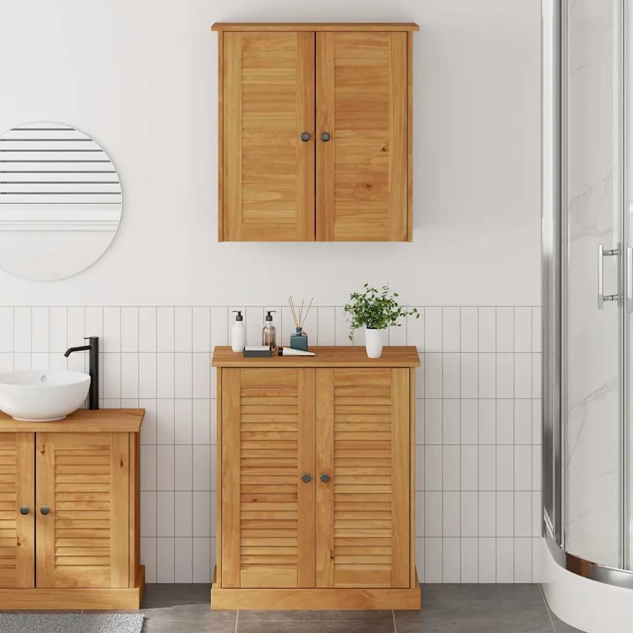 Ensemble de mobilier de salle de bain avec étagère VIGO 2 pcs