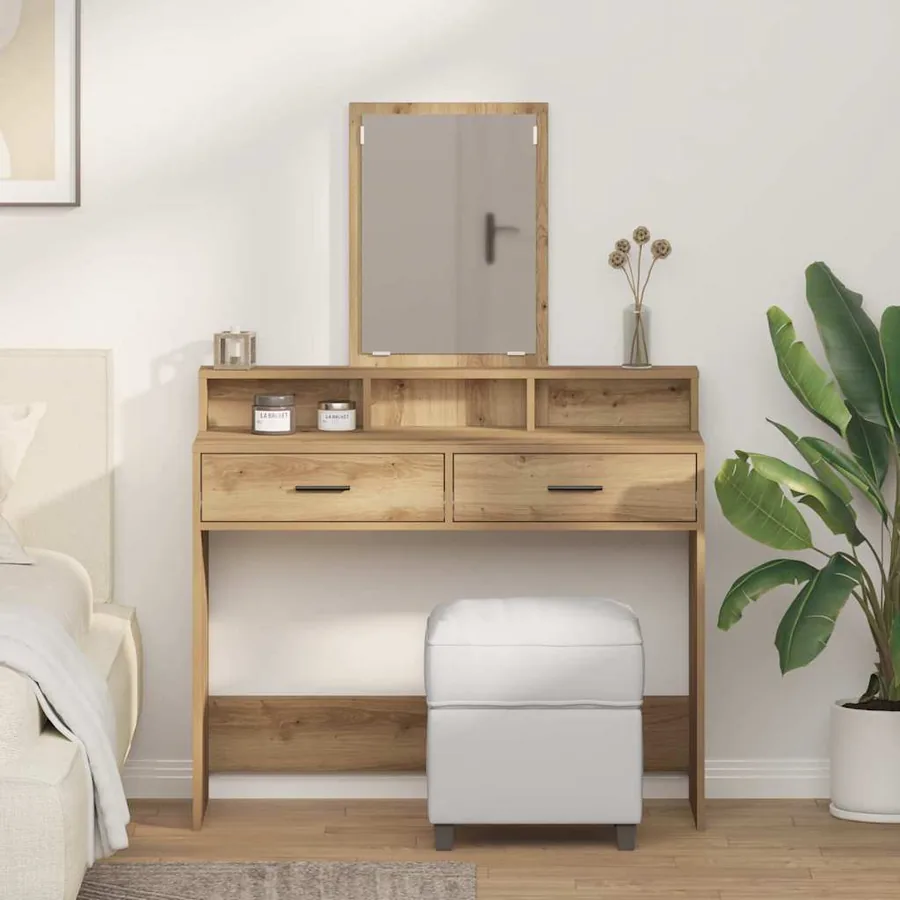 Table de Toilette Chêne artisanal 100 x 41 x 140 cm