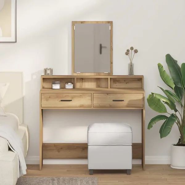Table de Toilette Chêne artisanal 100 x 41 x 140 cm