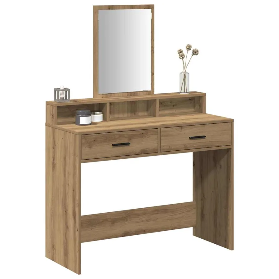Table de Toilette Chêne artisanal 100 x 41 x 140 cm - 3