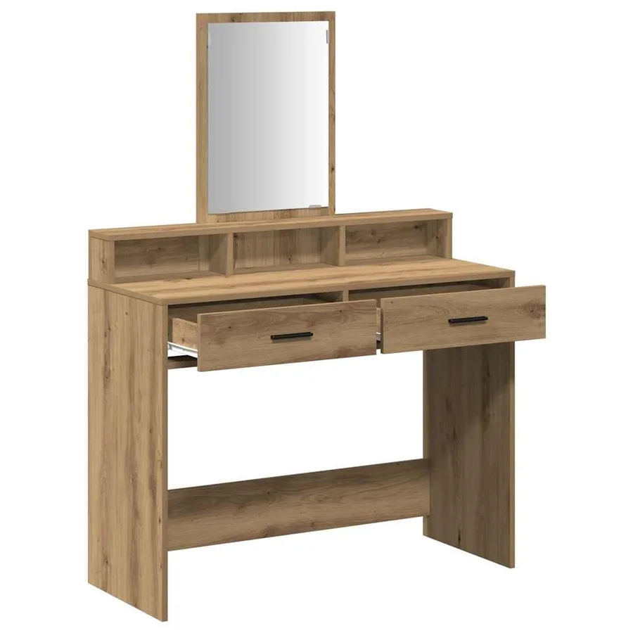 Table de Toilette Chêne artisanal 100 x 41 x 140 cm - 5