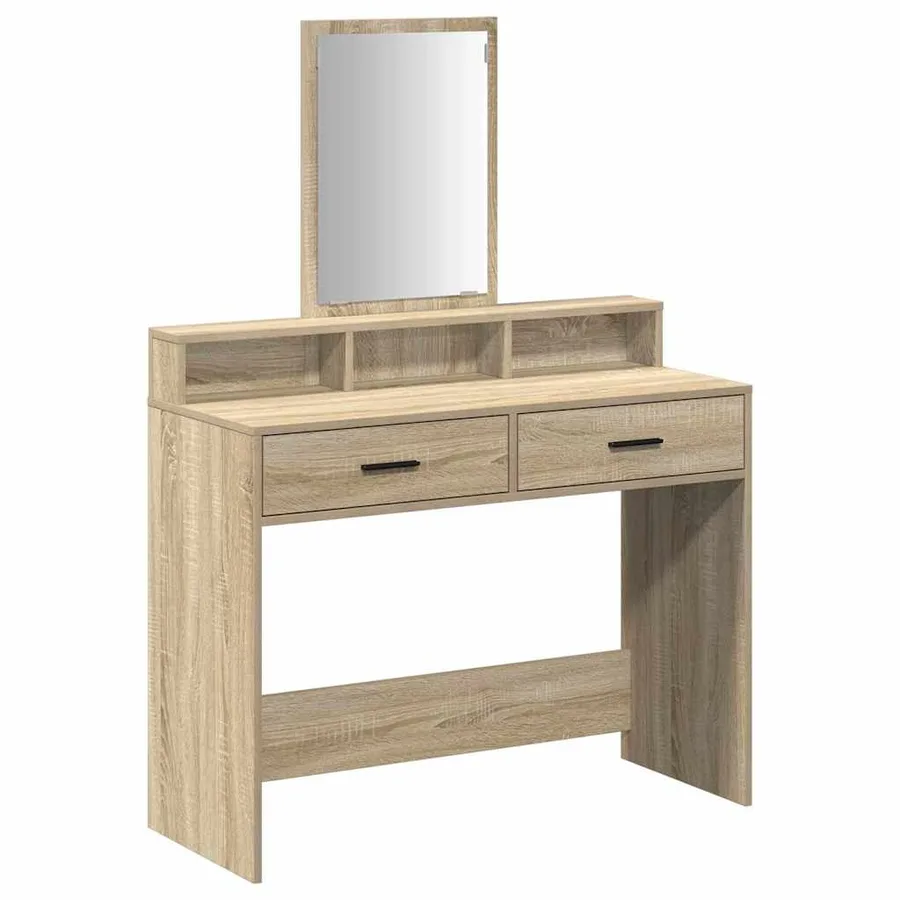 Table de Toilette avec tiroir Chêne Sonoma 100 x 41 x 140 cm - 2