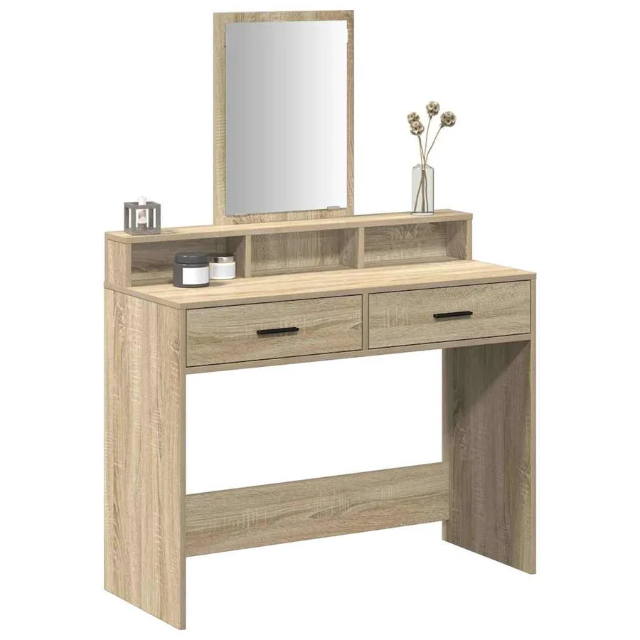Table de Toilette avec tiroir Chêne Sonoma 100 x 41 x 140 cm - 3