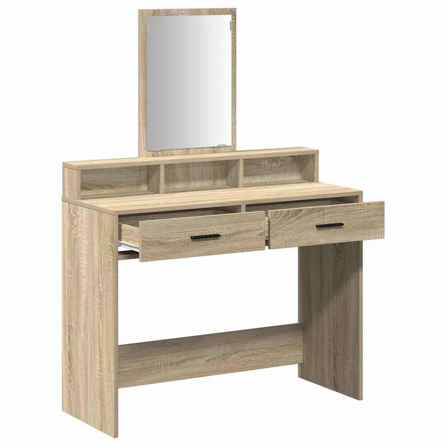Table de Toilette avec tiroir Chêne Sonoma 100 x 41 x 140 cm - 5