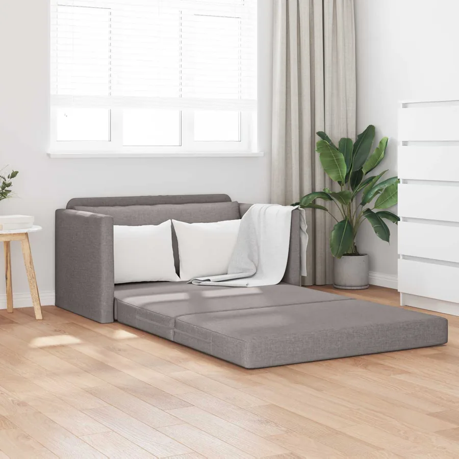 Canapé-Lit 110cm Taupe tissu