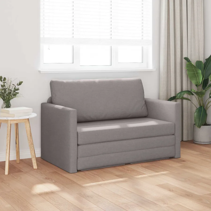 Canapé-Lit 110cm Taupe tissu - 3