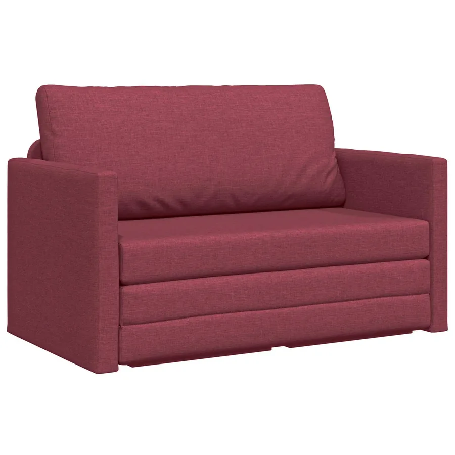 Canapé-Lit 110cm Bordeaux tissu - 2