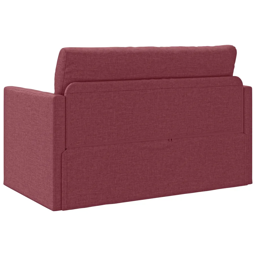 Canapé-Lit 110cm Bordeaux tissu - 7